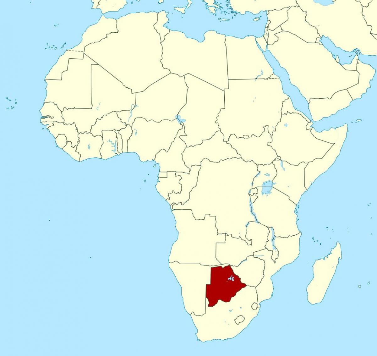 mapa de Botswana en el món