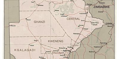 Mapa detallat de Botswana